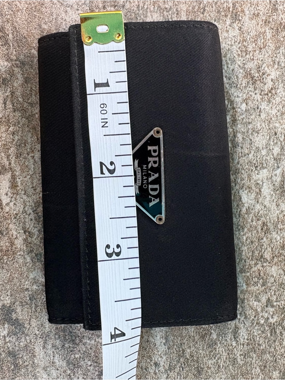 Prada Black Nylon Triangular Logo Compact Wallet - Picture 11 of 13